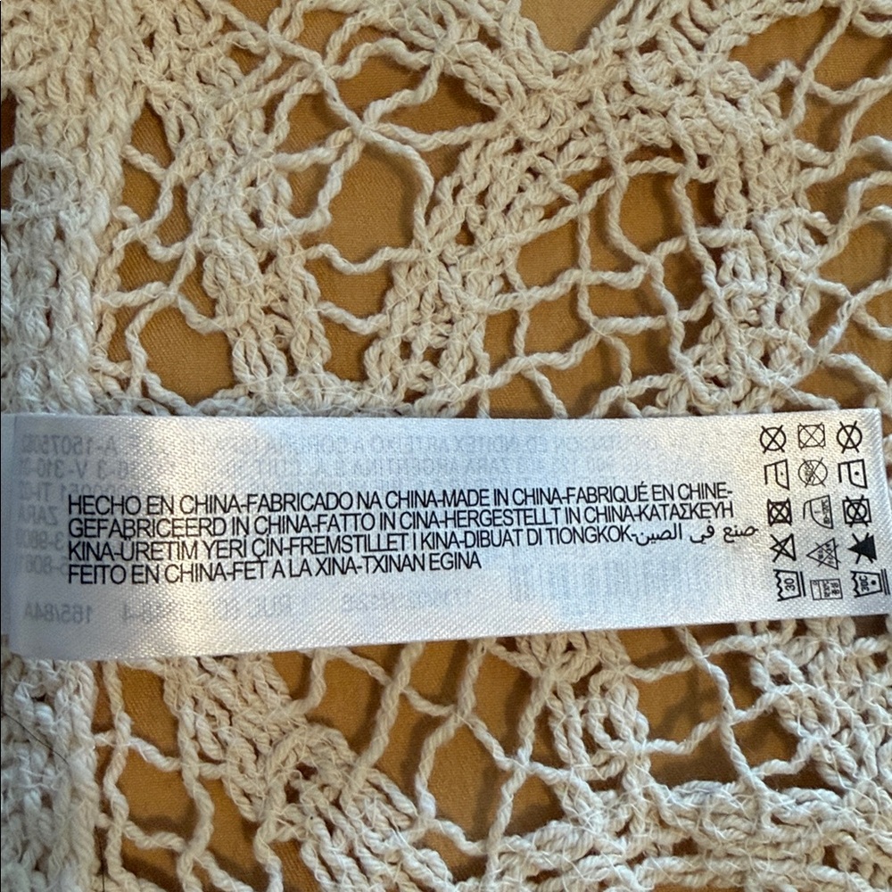 Zara Cream Lace Long Cardigan - Picture 8 of 9
